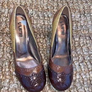 Unlisted 3 tone brown heels 8.5 new without box